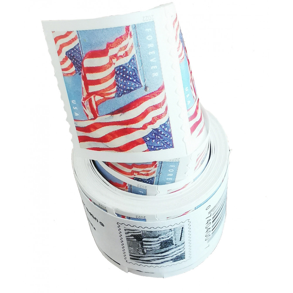 (2022) USPS Forever American Flag Stamps Rolls