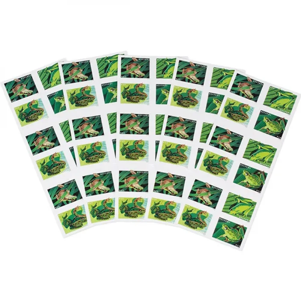 (2019) USPS Frogs Forever First Class Postage Stamps